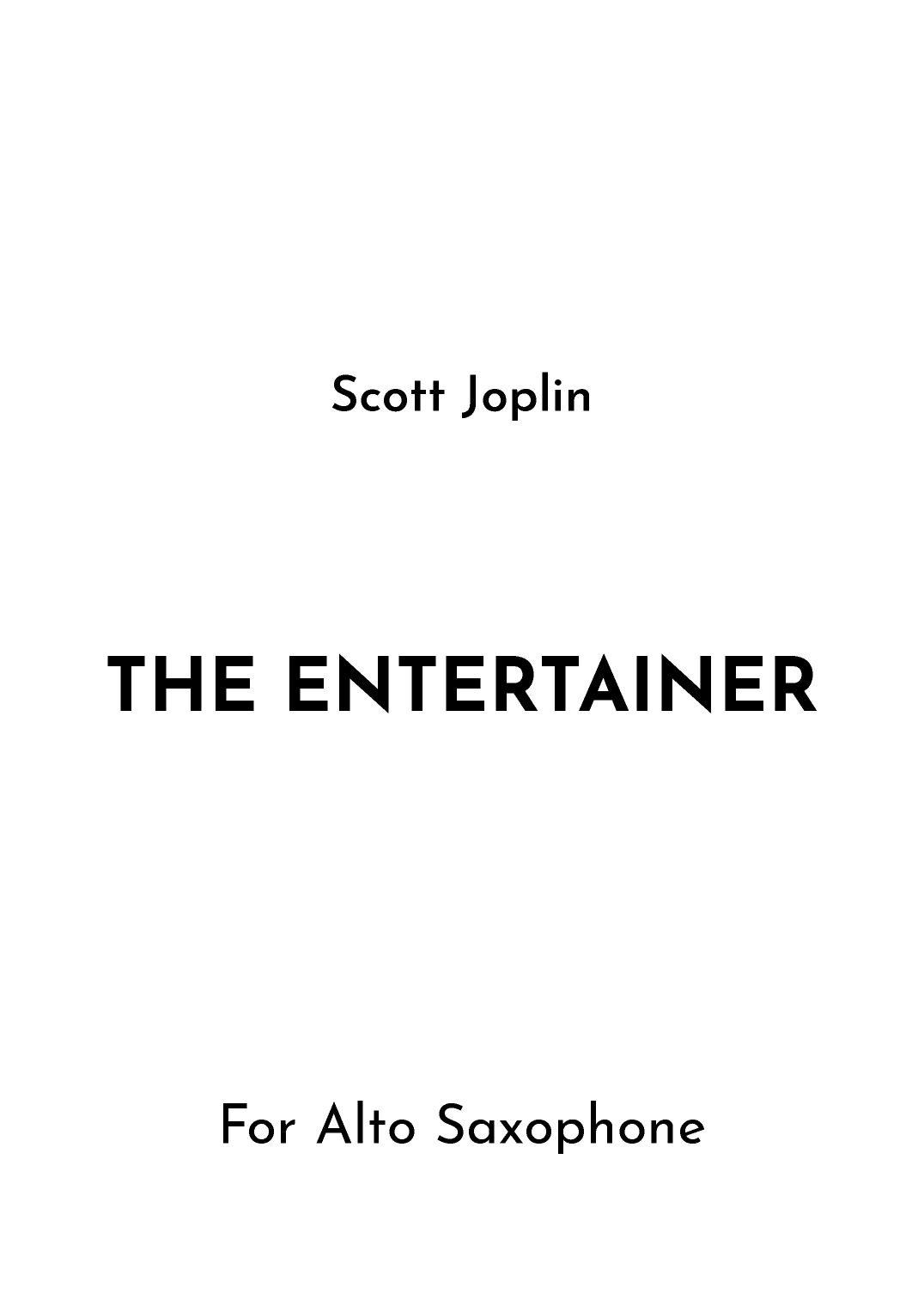 The Entertainer (arr. Jireh J.)