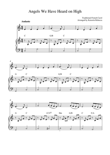 Angels We Have Heard on High (arr. Kaiserin Rebecca)