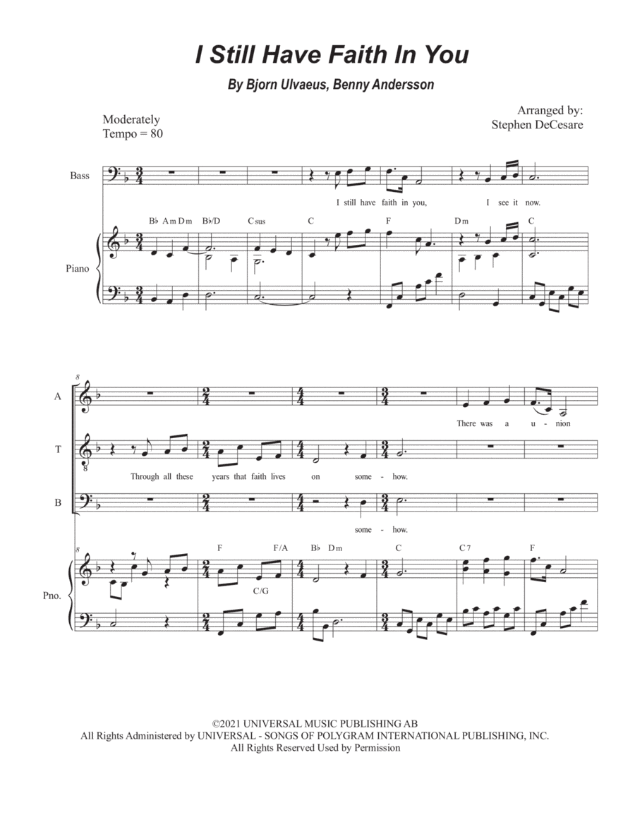I Still Have Faith In You (arr. Stephen DeCesare)