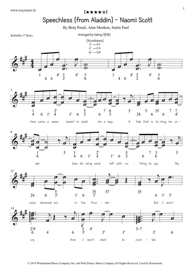 Speechless (arr. Kaling)