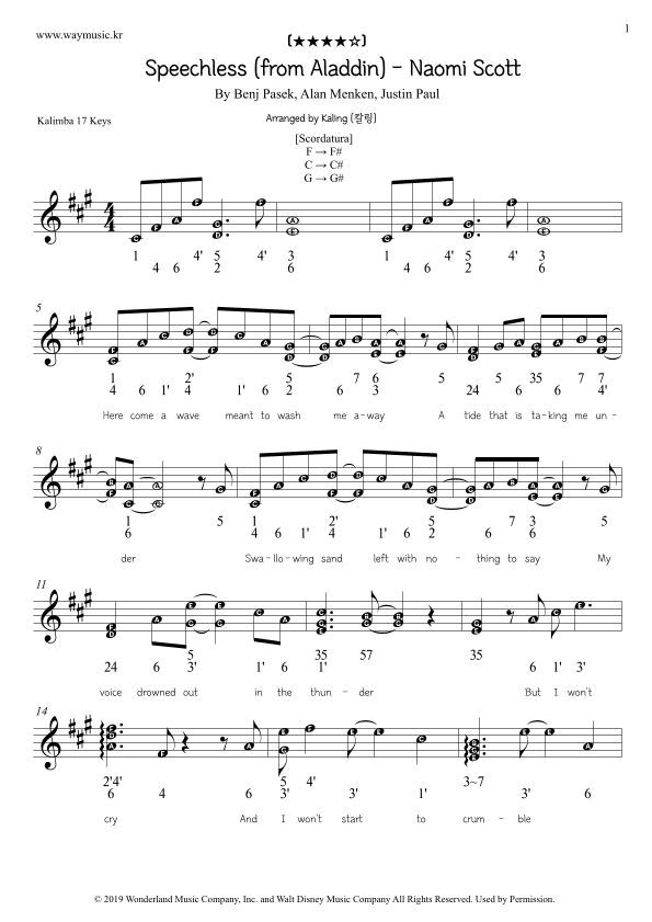 Speechless (arr. Kaling)