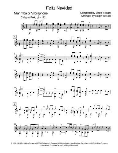Feliz Navidad (arr. Roger Wallace)