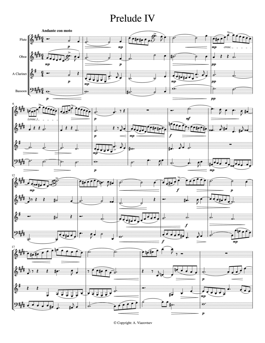 Bach - Prelude IV, BWV 849 (from Well-Tempered Clavier) (arr. Alexander Viazovtsev)