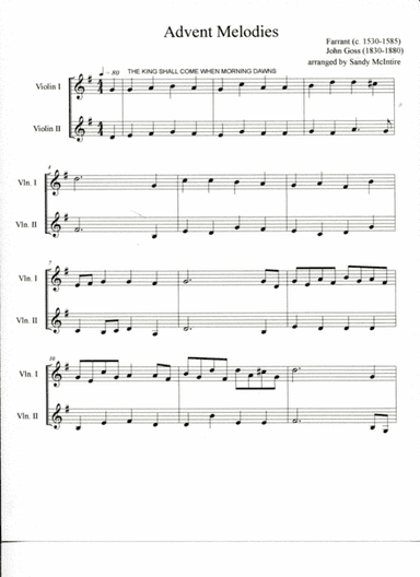 Advent Melodies (arr. Sandy McIntire)