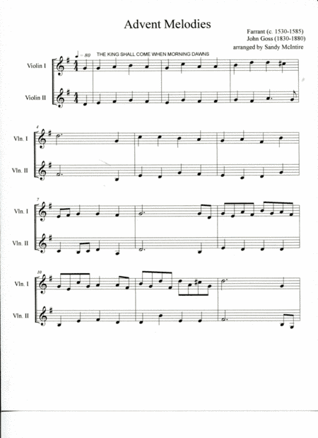 Advent Melodies (arr. Sandy McIntire)