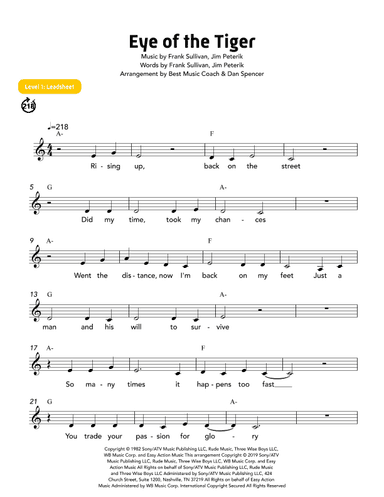 Eye Of The Tiger (arr. Best Music Coach)