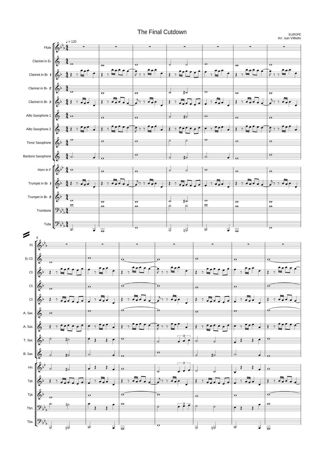 Final Countdown (arr. Juan Villodre)