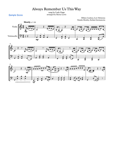 Always Remember Us This Way (arr. Sherry Lewis)