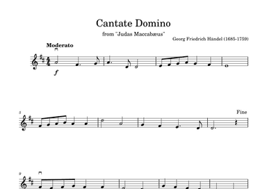 Cantate Domino in D (arr. Diego Marques)