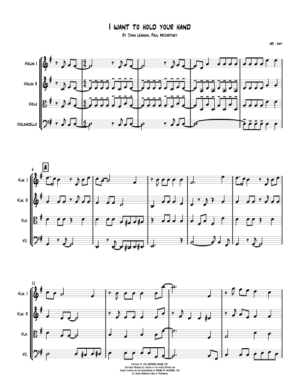 I Want To Hold Your Hand (arr. HART)