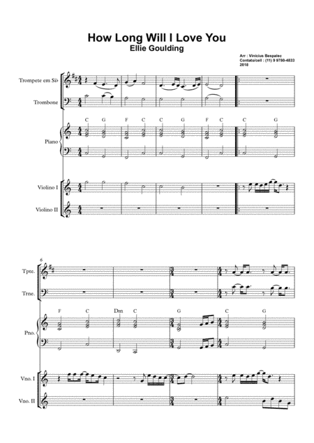 How Long Will I Love You (arr. vinicius silva bespalec)