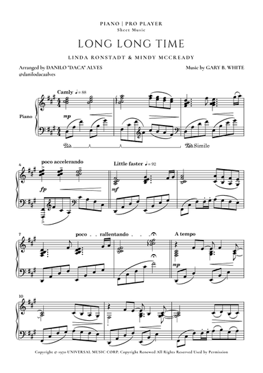Long Long Time (arr. Danilo "Daca" Alves)