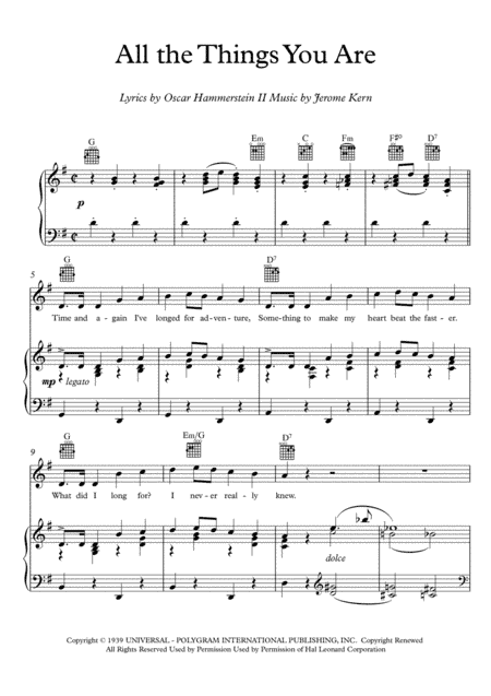All The Things You Are (arr. PianoSheetNow)