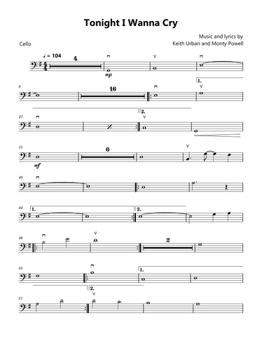 Tonight I Wanna Cry (arr. David Lartey)