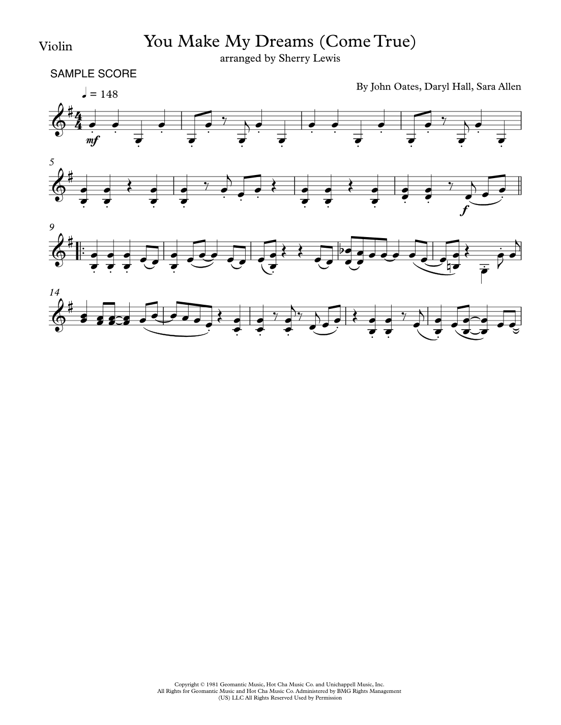 You Make My Dreams (arr. Sherry Lewis)
