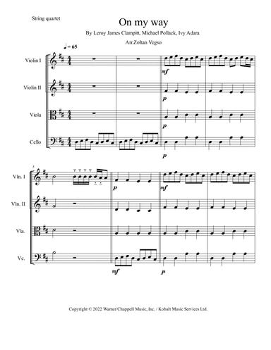 On My Way (arr. Zoltan Vegso)