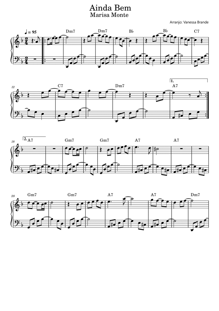 Ainda Bem (arr. Vanessa Brande)