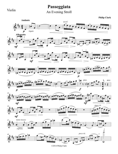 La Passeggiata, An Evening Stroll for Violin and Piano
