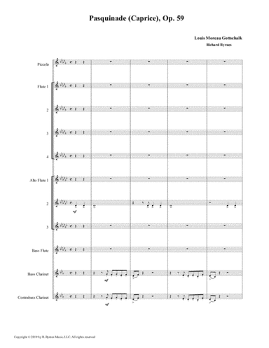 Pasquinade (Flute Nonet + Bass Clarinet & Contrabass Clarinet) (arr. Richard Byrnes)
