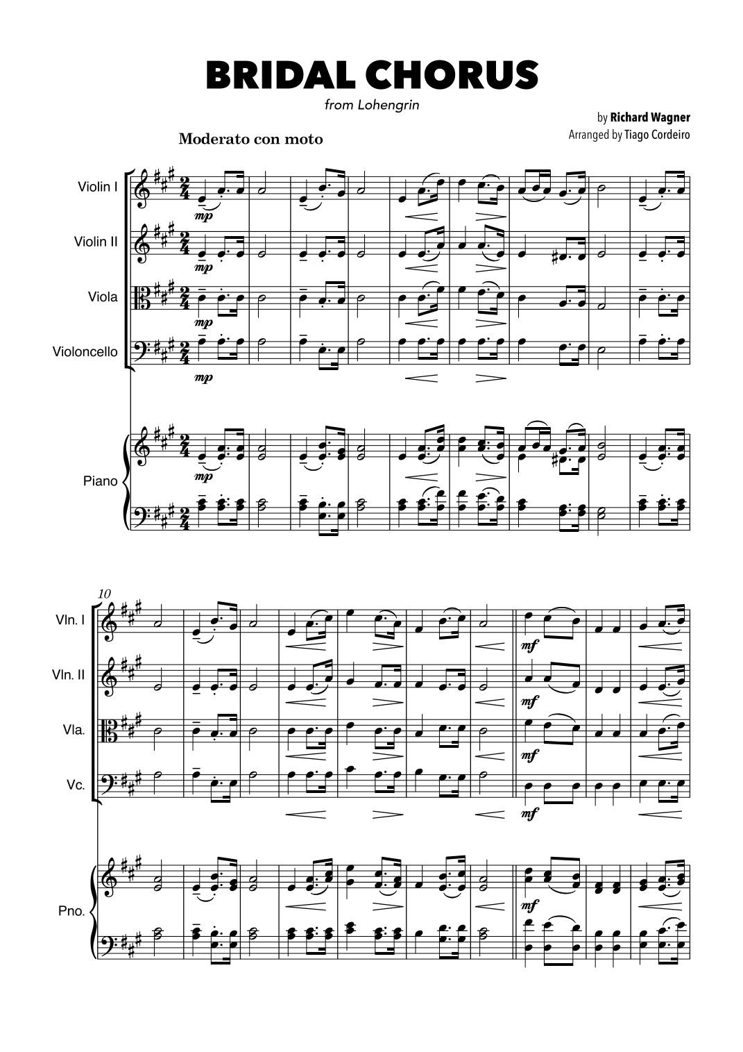 Bridal Chorus (arr. Tiago Cordeiro)