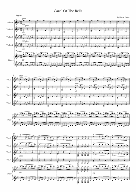 Holiday Piece (carol Of The Bells) (arr. Dmitry Ganin)