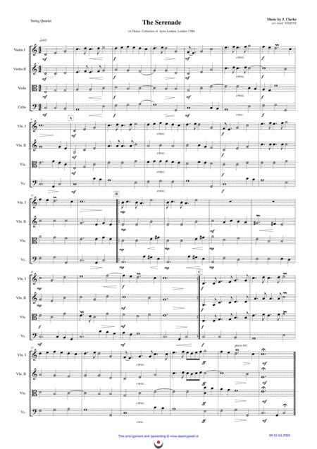 The Serenade (J. Clarke) (arr. Josef STASTNY)