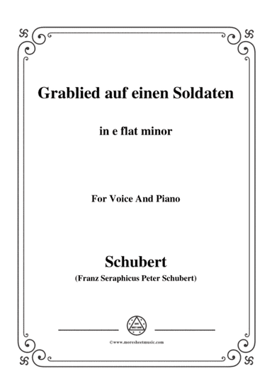 Schubert-Grablied auf einen Soldaten,in e flat minor,for Voice&Piano (arr. MSM)