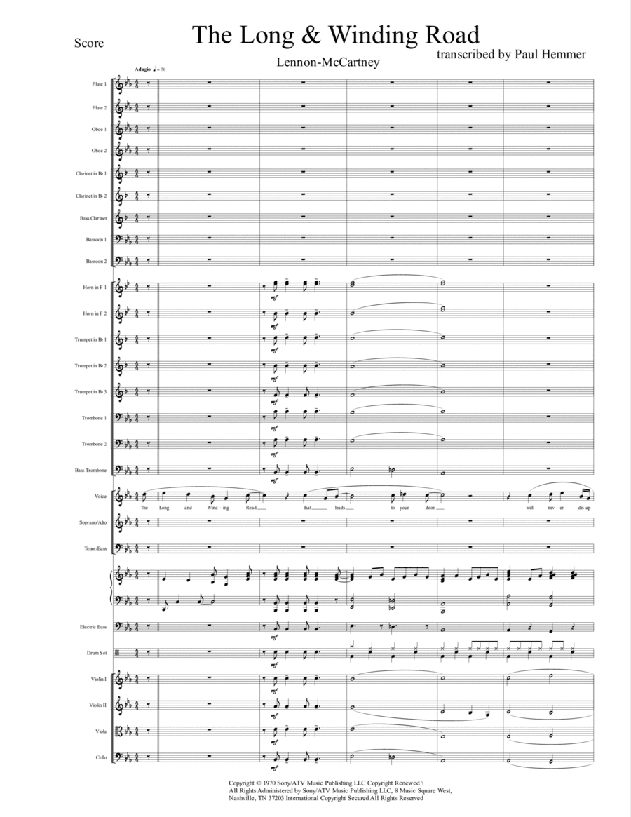 The Long And Winding Road (arr. Paul Hemmer)