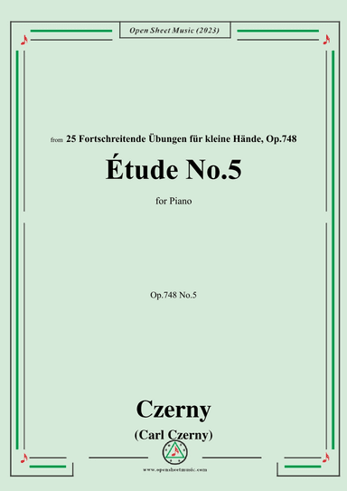 C. Czerny-Exercise No.5,Op.748 No.5 (arr. OSM Press)