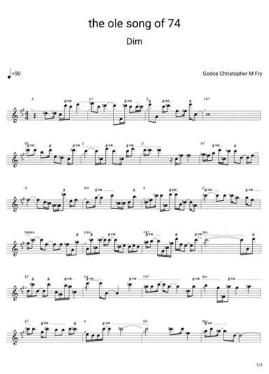 the ole song of 74