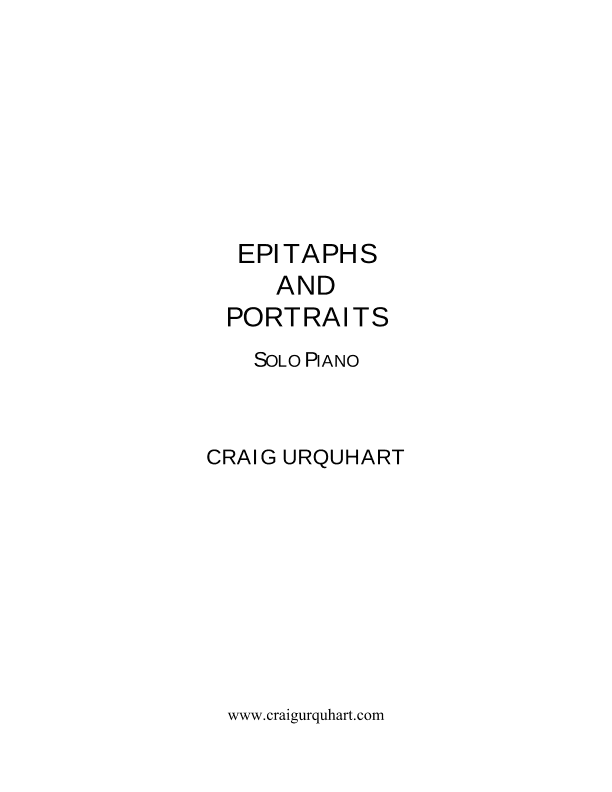 Craig Urquhart - EPITAPHS & PORTRAITS (Complete album)