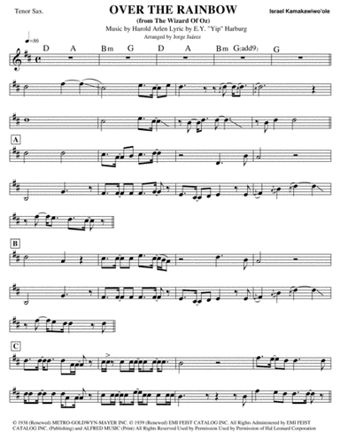 Over The Rainbow (from The Wizard Of Oz) (arr. Jorge Juárez)