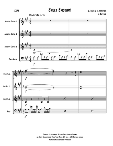 Sweet Emotion (arr. Jeremy Shepard)