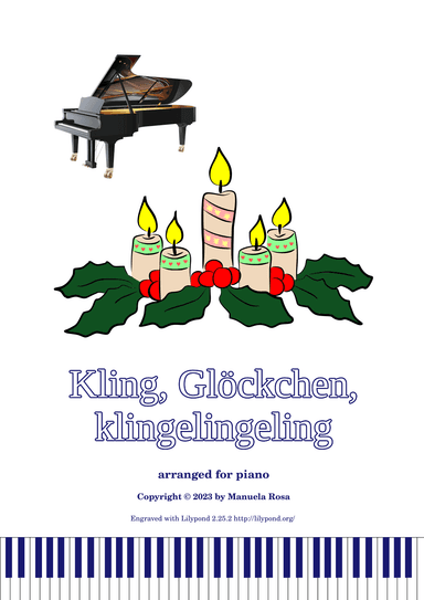 Kling, Glöckchen, klingelingeling with easy piano accompaniment (arr. Manuela Rosa)