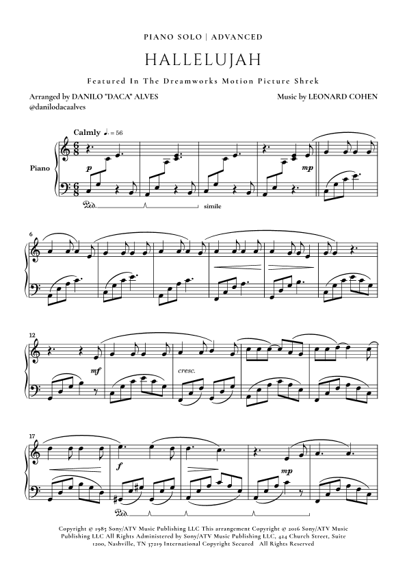 Hallelujah (arr. Danilo "Daca" Alves)