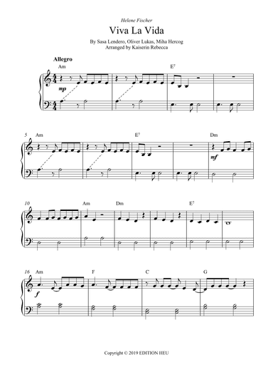 Viva La Vida (arr. Kaiserin Rebecca)
