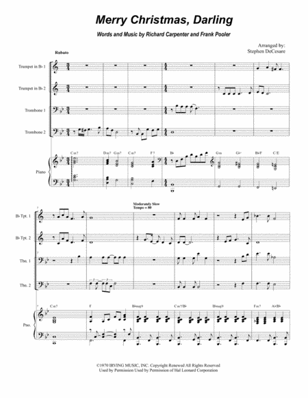 Merry Christmas, Darling (arr. Stephen DeCesare)
