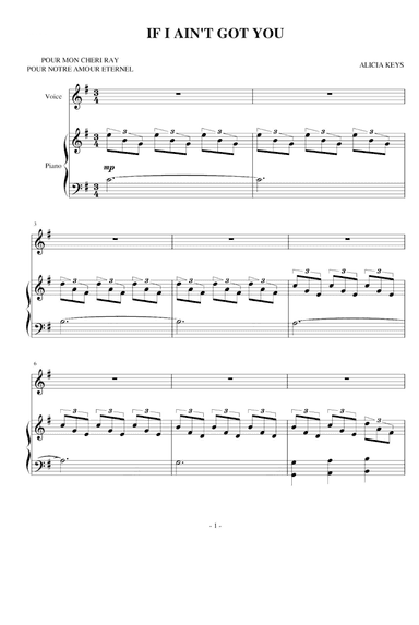 If I Ain't Got You (arr. Alicia Keys)