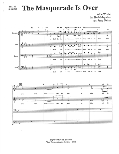 (i'm Afraid) The Masquerade Is Over (arr. Jerry Tolson)