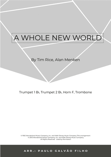 A Whole New World (arr. Paulo Galvão Filho)