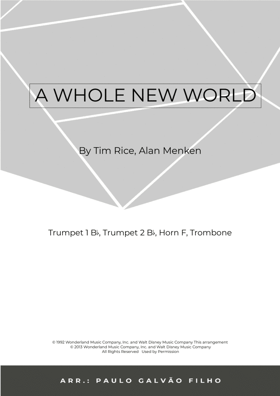 A Whole New World (arr. Paulo Galvão Filho)