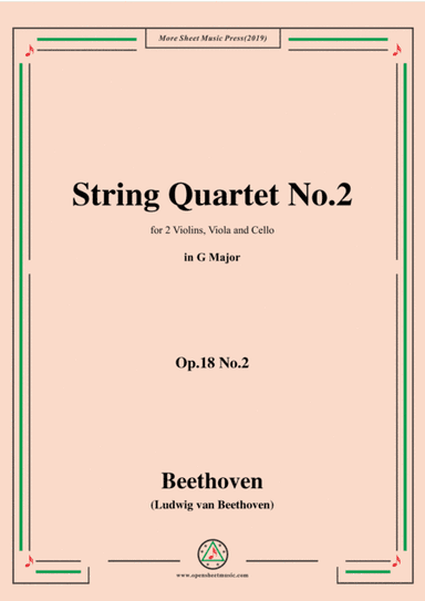 Beethoven-String Quartet No.2 in G Major,Op.18 No.2 (arr. MSM)