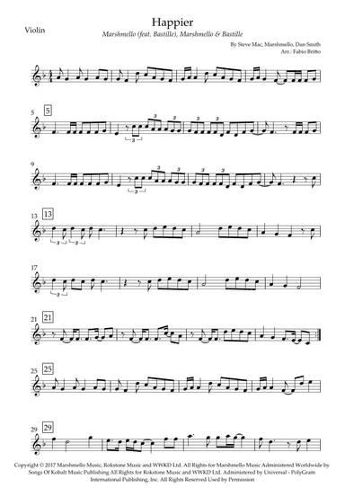 Happier (arr. Fabio Britto)