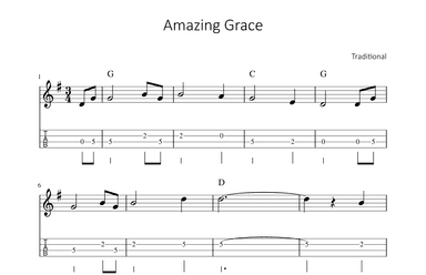 Amazing Grace (arr. songbooks.info)