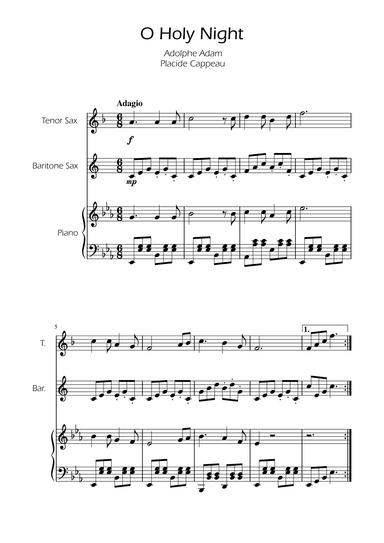 O Holy Night - Sax Duet w/ Piano (arr. Ygor Nunes)