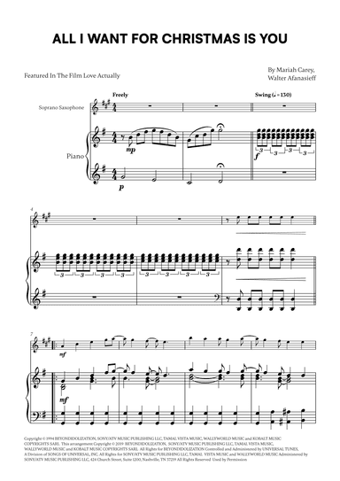 All I Want For Christmas Is You (arr. Cadenza Editions)