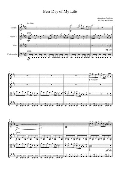 Best Day Of My Life (arr. Ian Anderson)