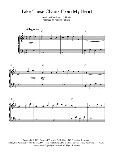 Take These Chains From My Heart (arr. Kaiserin Rebecca)