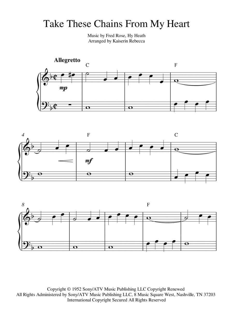Take These Chains From My Heart (arr. Kaiserin Rebecca)