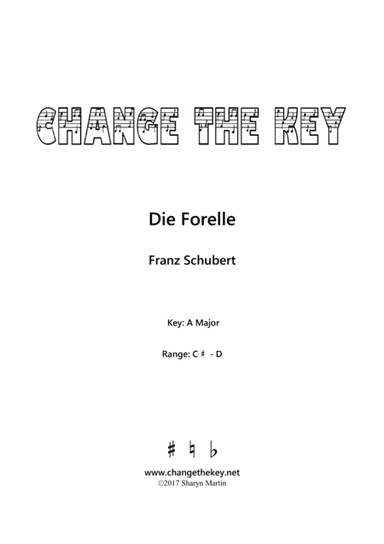 Die Forelle - A Major (arr. Change the Key)